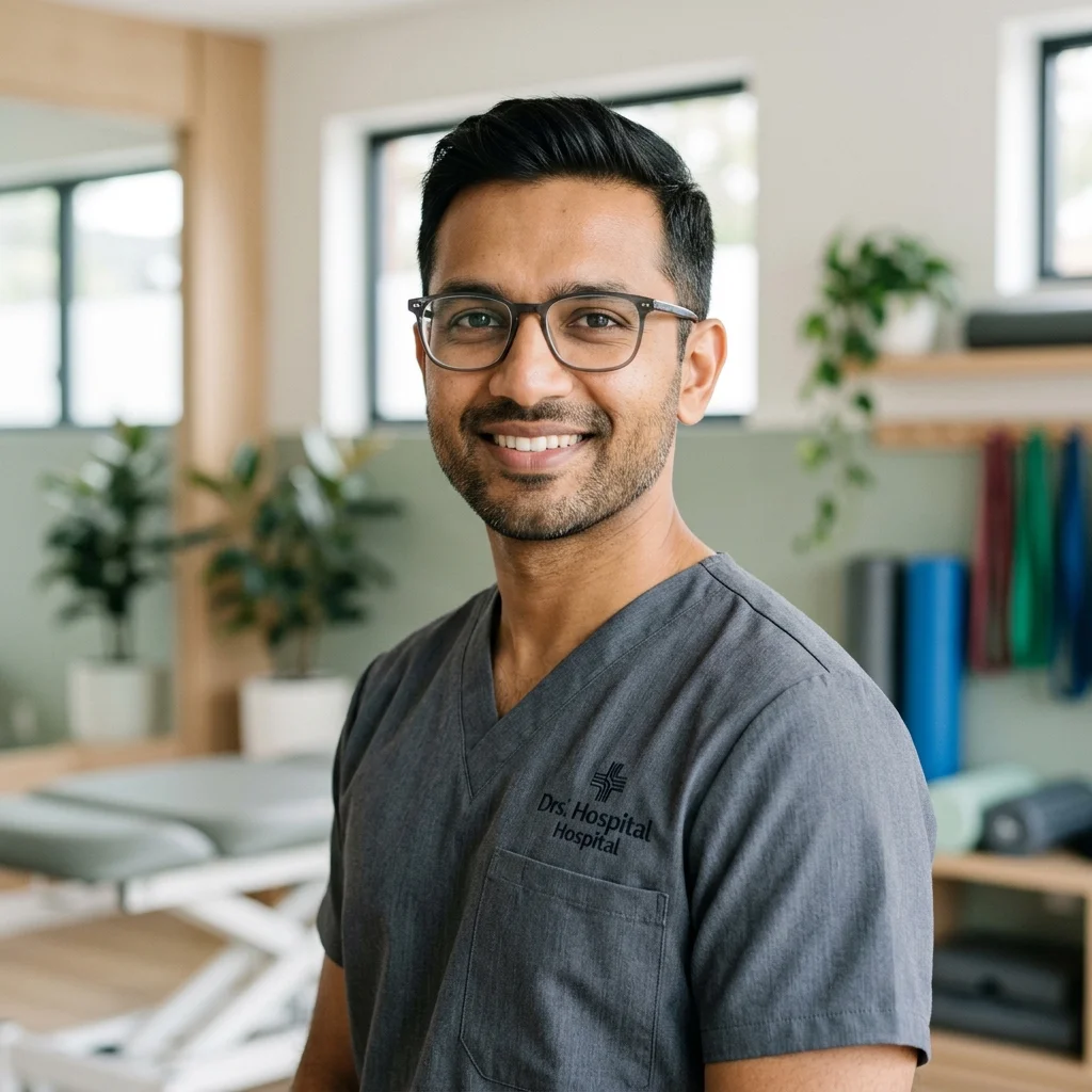 Dr. Arjun Rao smiling in a treatment studio